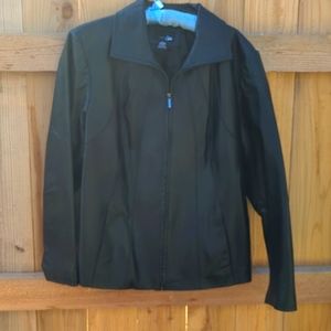 Leather zip up jacket